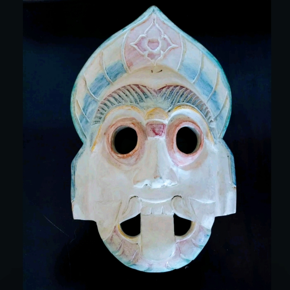 Tribal Thailand Wood Hanging Mask